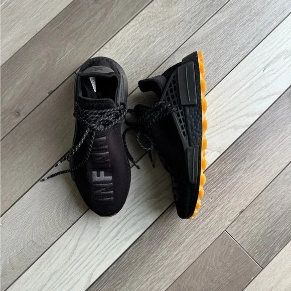 Adidas x Pharrell Williams NMD Human Race Triple Black Men's Sneakers - Picture 1 of 7